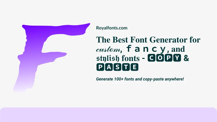 #1 Free Custom Font Generator
